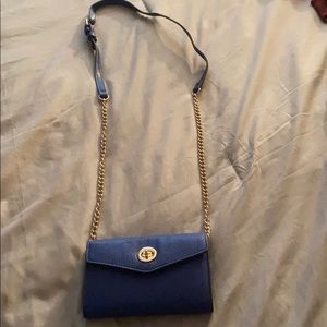 Small crossbody blue bag